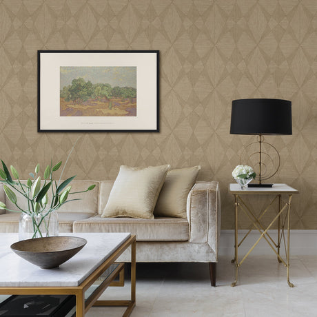 A-Street Prints 2908-25330 Intrinsic Light Brown Geometric Wood Wallpaper