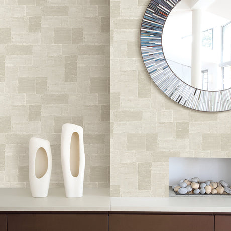 A-Street Prints 2908-87113 Composition Champagne Global Geometric Wallpaper