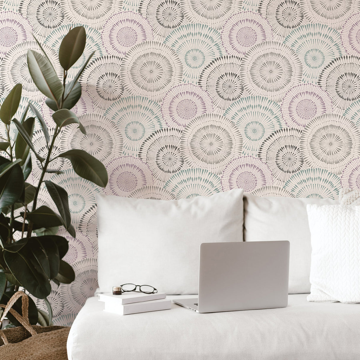 Brewster 2909-AW87738 Howe Multicolor Medallions Wallpaper