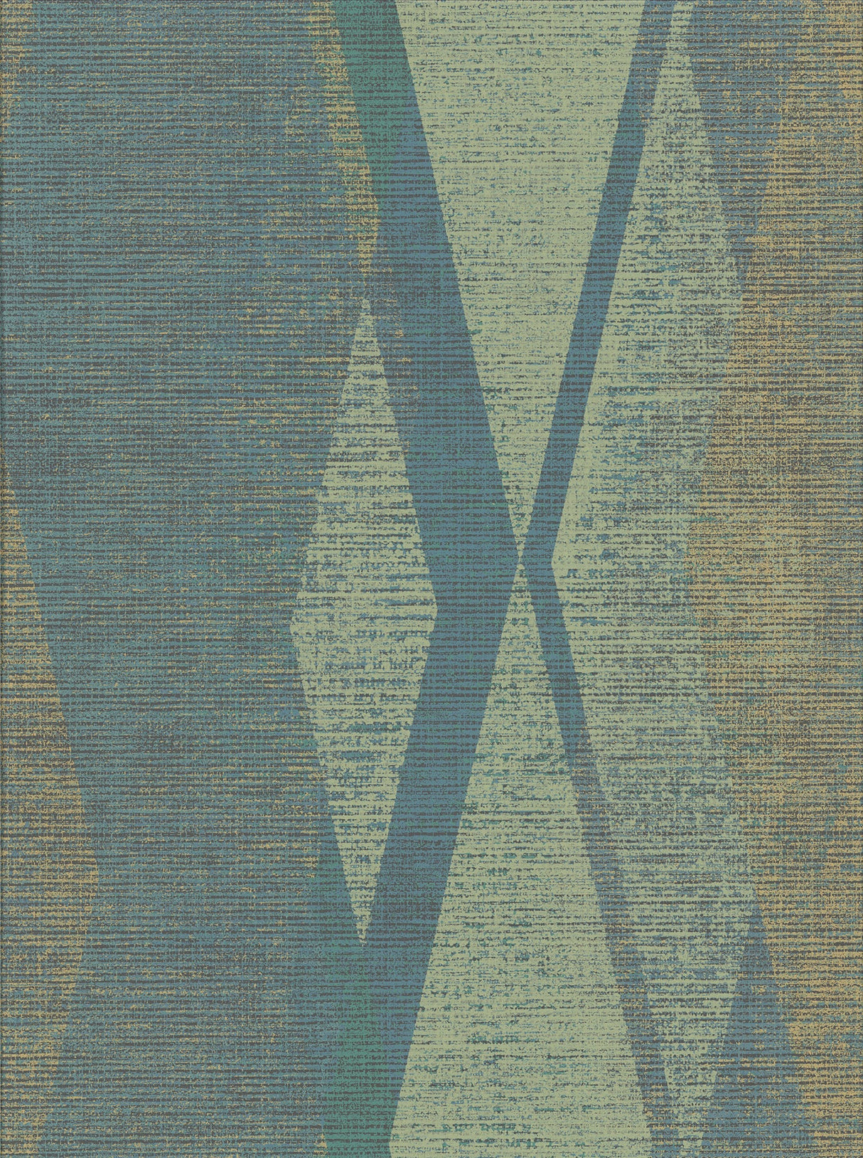 Brewster 2909-IH-23507 Torrance Green Distressed Geometric Wallpaper