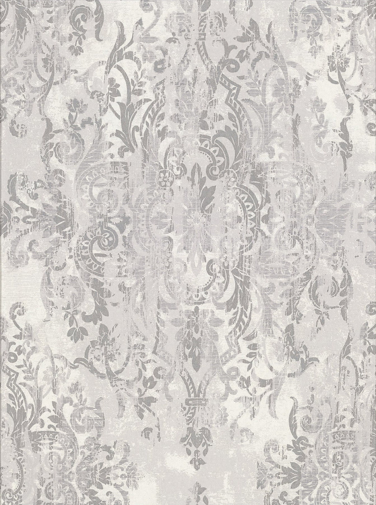 Brewster 2909-SH-13005 Shirley Grey Distressed Damask Wallpaper