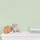Galerie Bambino Tiny Stripes Green Sidewall 292-4