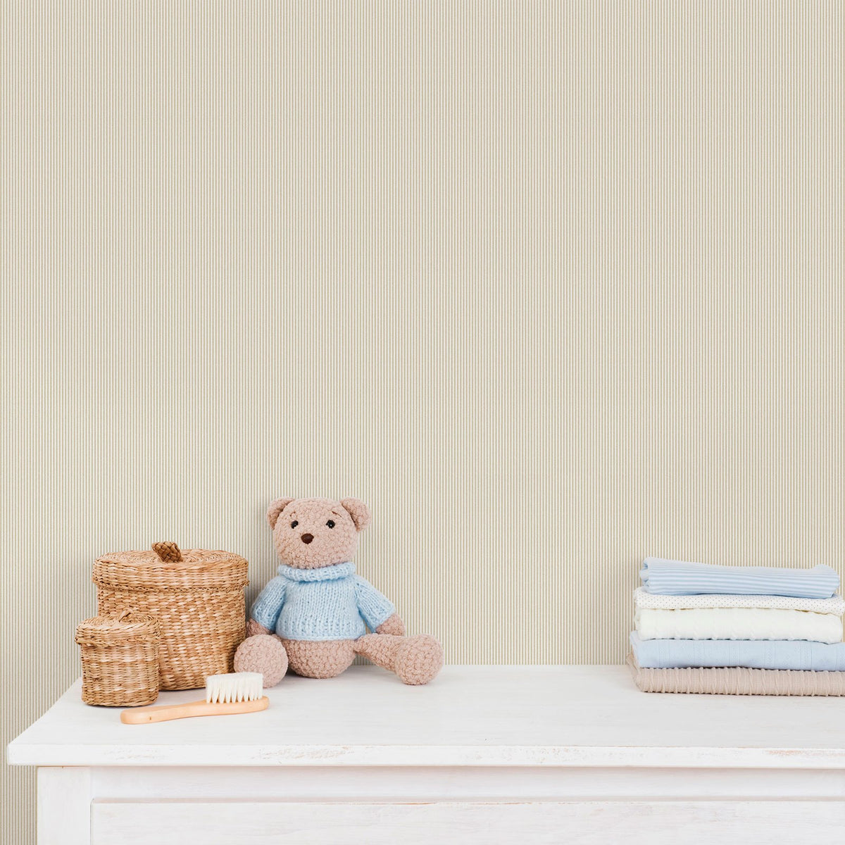 Galerie Bambino Tiny Stripes Yellow Sidewall 292-5