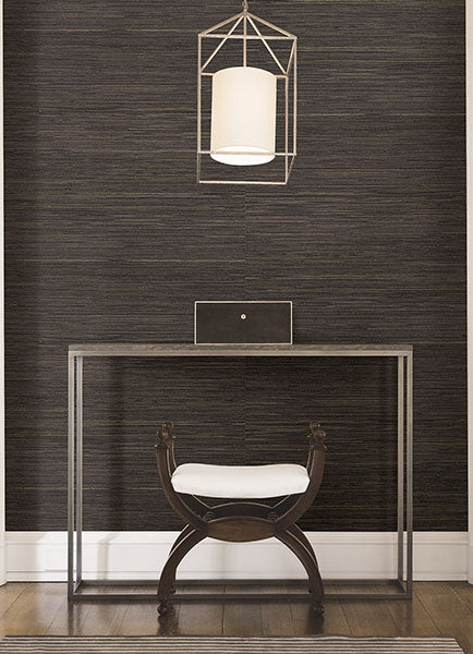 Eade’s Shandong Chocolate Grasscloth Wallpaper Chocolate