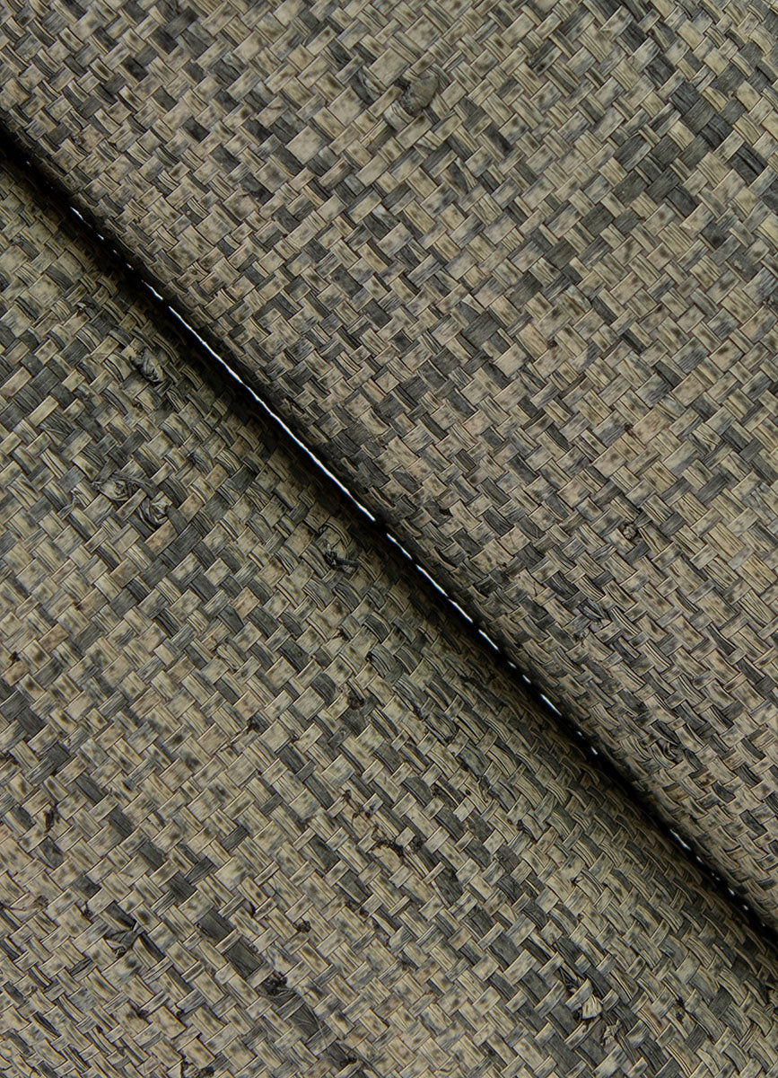 Eade’s Cheng Light Grey Woven Grasscloth Wallpaper Light Gre