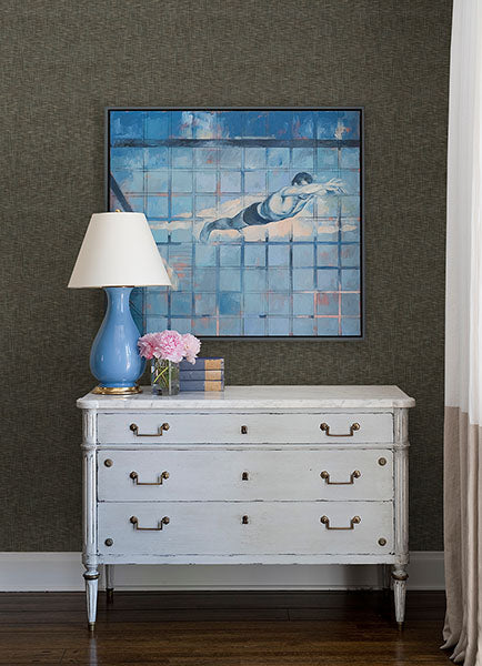 Eade’s Genji Dark Grey Woven Wallpaper Dark Grey