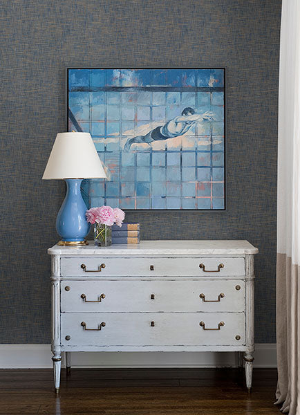 Eade’s Genji Blue Woven Wallpaper Blue