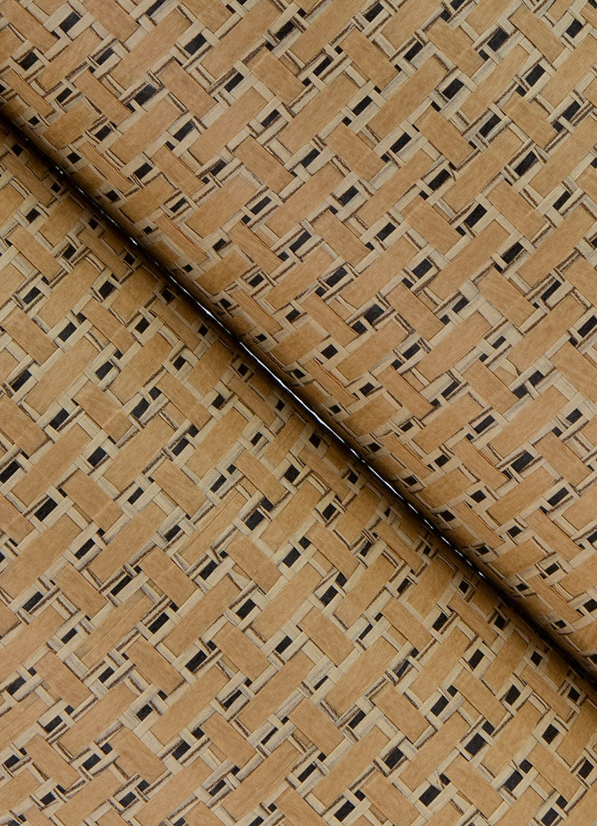 Eade’s Ehuang Wheat Modern Basketweave Wallpaper Wheat