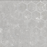 Brewster 2927-00401 Starling Grey Honeycomb Wallpaper