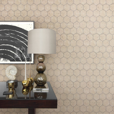 Brewster 2927-00405 Starling Copper Honeycomb Wallpaper