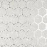 Brewster 2927-00406 Starling Silver Honeycomb Wallpaper