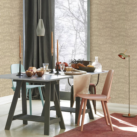 Brewster 2927-10802 Hydra Taupe Geometric Wallpaper