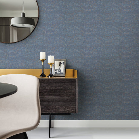 Brewster 2927-10805 Hydra Blue Geometric Wallpaper