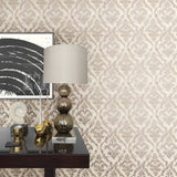 Brewster 2927-20106 Lyra Light Grey Damask Wallpaper