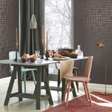 Brewster 2927-42492 Mason Dark Grey Geometric Wallpaper