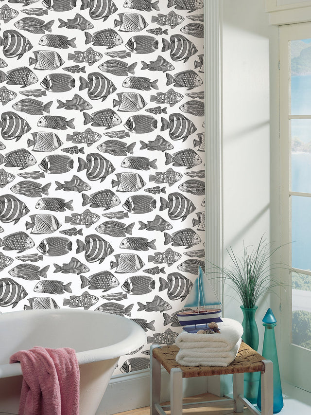 A-Street Prints 2927-80202 Wailea Tropical School Wallpaper - Eade's Wallpaper