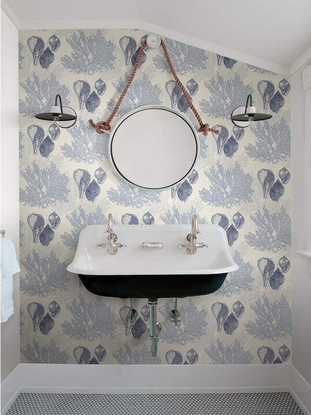 A-Street Prints 2927-81205 Nauset Seashell Shores Wallpaper - Eade's Wallpaper