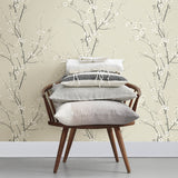 A-Street Prints 2927-81805 Monterey Ivory Floral Branch Wallpaper