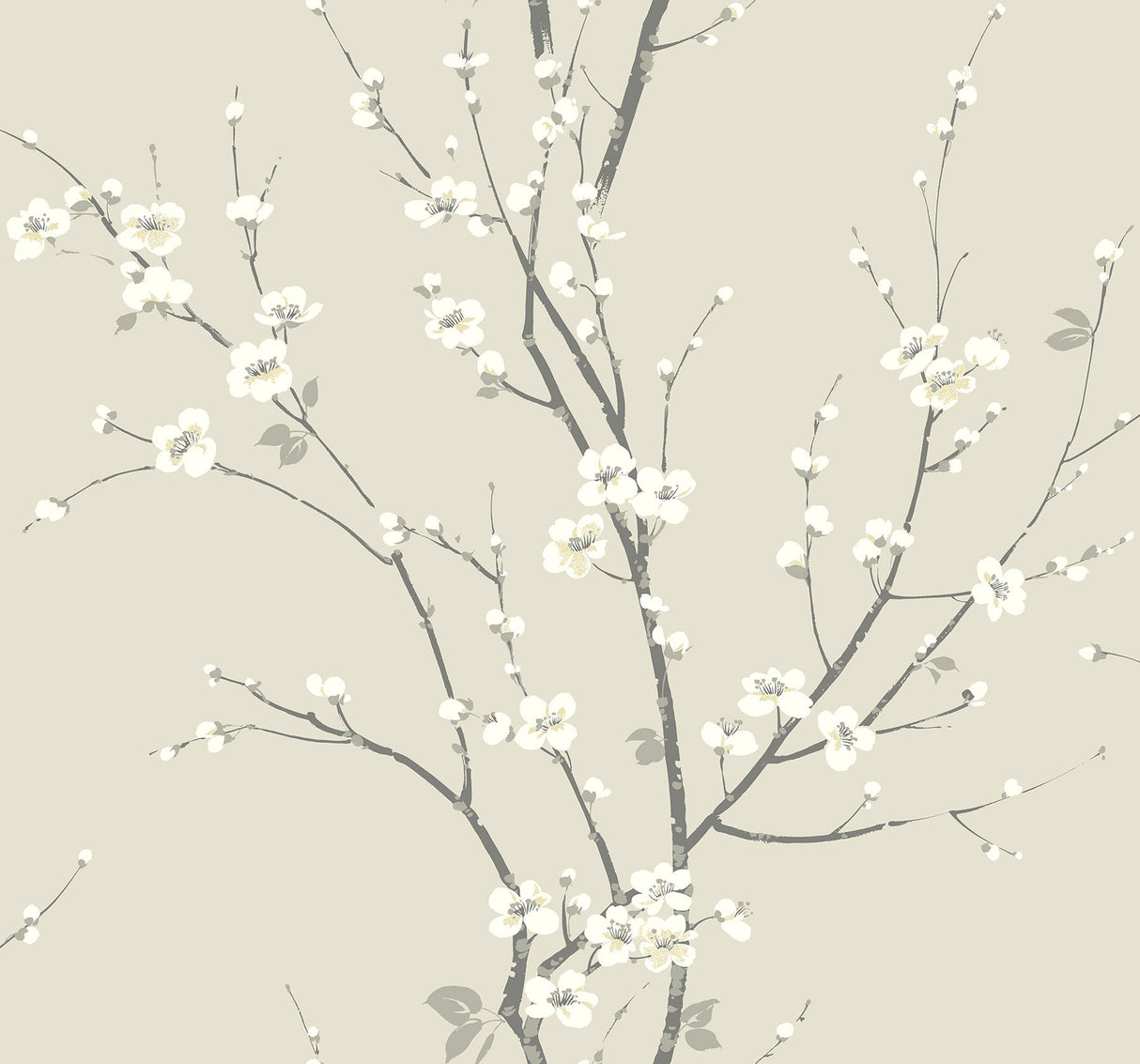A-Street Prints 2927-81805 Monterey Ivory Floral Branch Wallpaper