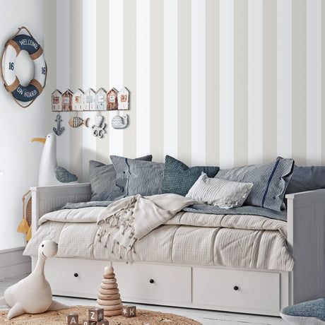 Galerie Bambino Bambino Stripes Silver Grey Sidewall 293-4