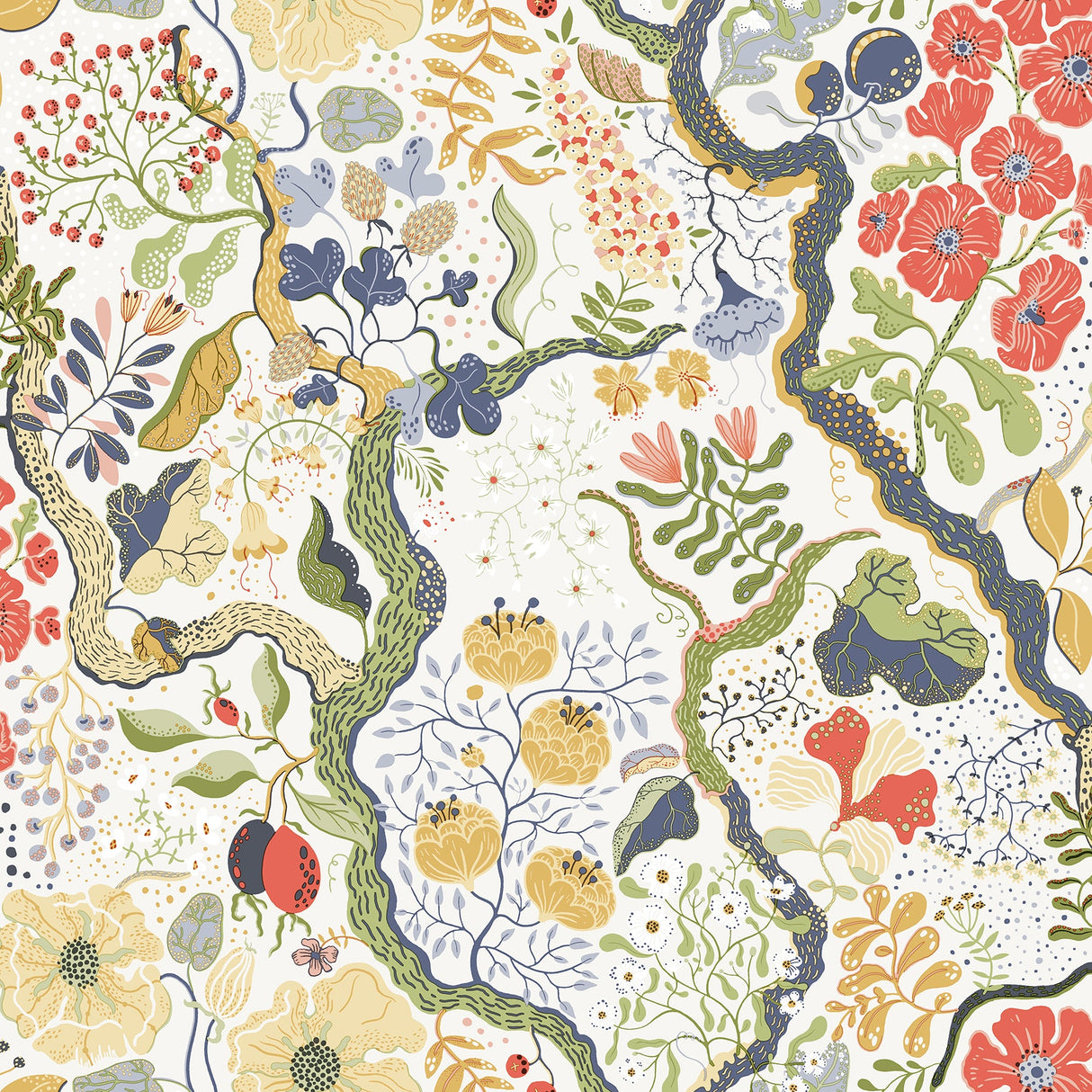 A-Street Prints 2932-65102 Ann Floral Vines Wallpaper - Eade's Wallpaper