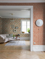 A-Street Prints 2932-65133 Siv Red Botanical Wallpaper