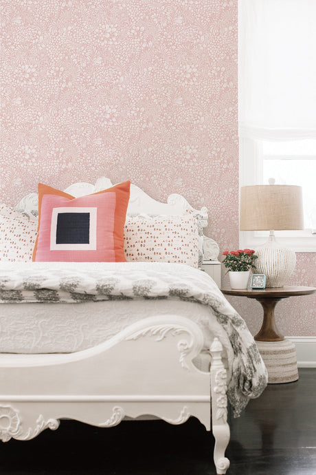 A-Street Prints 2932-65134 Siv Pink Botanical Wallpaper