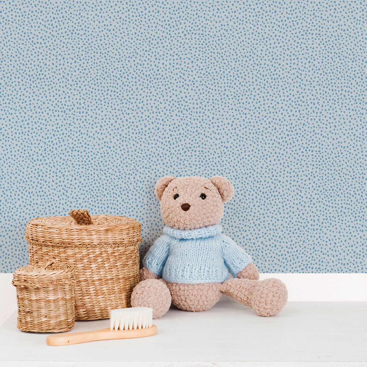 Galerie Bambino Dropy Plain Blue Sidewall 294-2