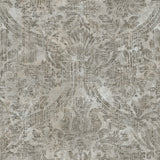 Warner 2945-2755 Abigail Grey Damask Wallpaper