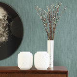 A-Street Prints 2948-25283 Chiniile Teal Linen Texture Wallpaper