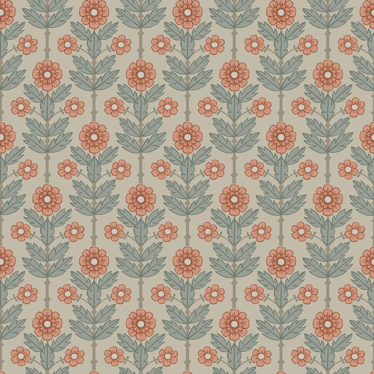 A-Street Prints 2948-28006 Aya Beige Floral Wallpaper