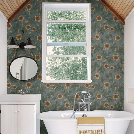 A-Street Prints 2948-28023 Leilani Blue Floral Wallpaper