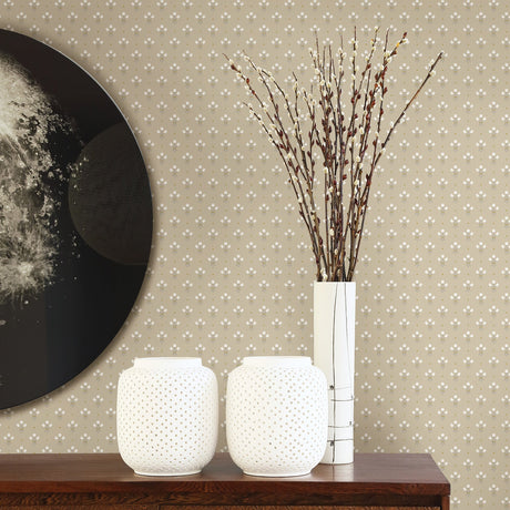 A-Street Prints 2948-33027 Lili Beige Miniature Floral Wallpaper