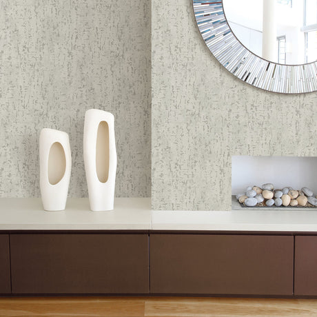 A-Street Prints 2949-60208 Malawi Light Grey Leather Texture Wallpaper