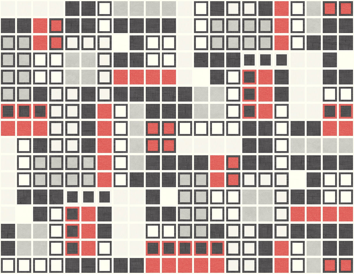 A-Street Prints 2949-60701 Bantry Red Geometric Wallpaper