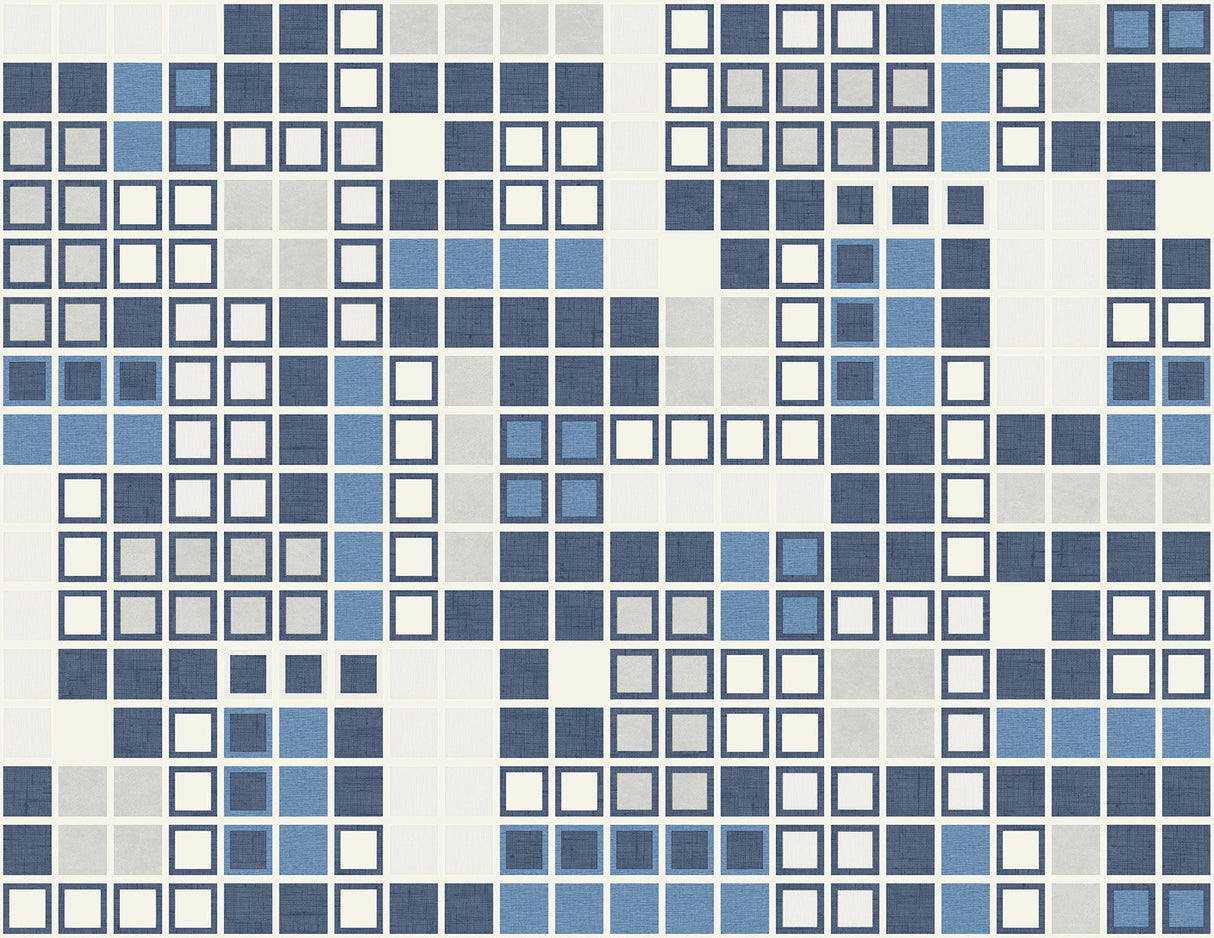 A-Street Prints 2949-60702 Bantry Blue Geometric Wallpaper