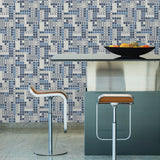 A-Street Prints 2949-60702 Bantry Blue Geometric Wallpaper