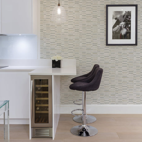 A-Street Prints 2949-60817 Fresnaye Grey Linen Stripe Wallpaper