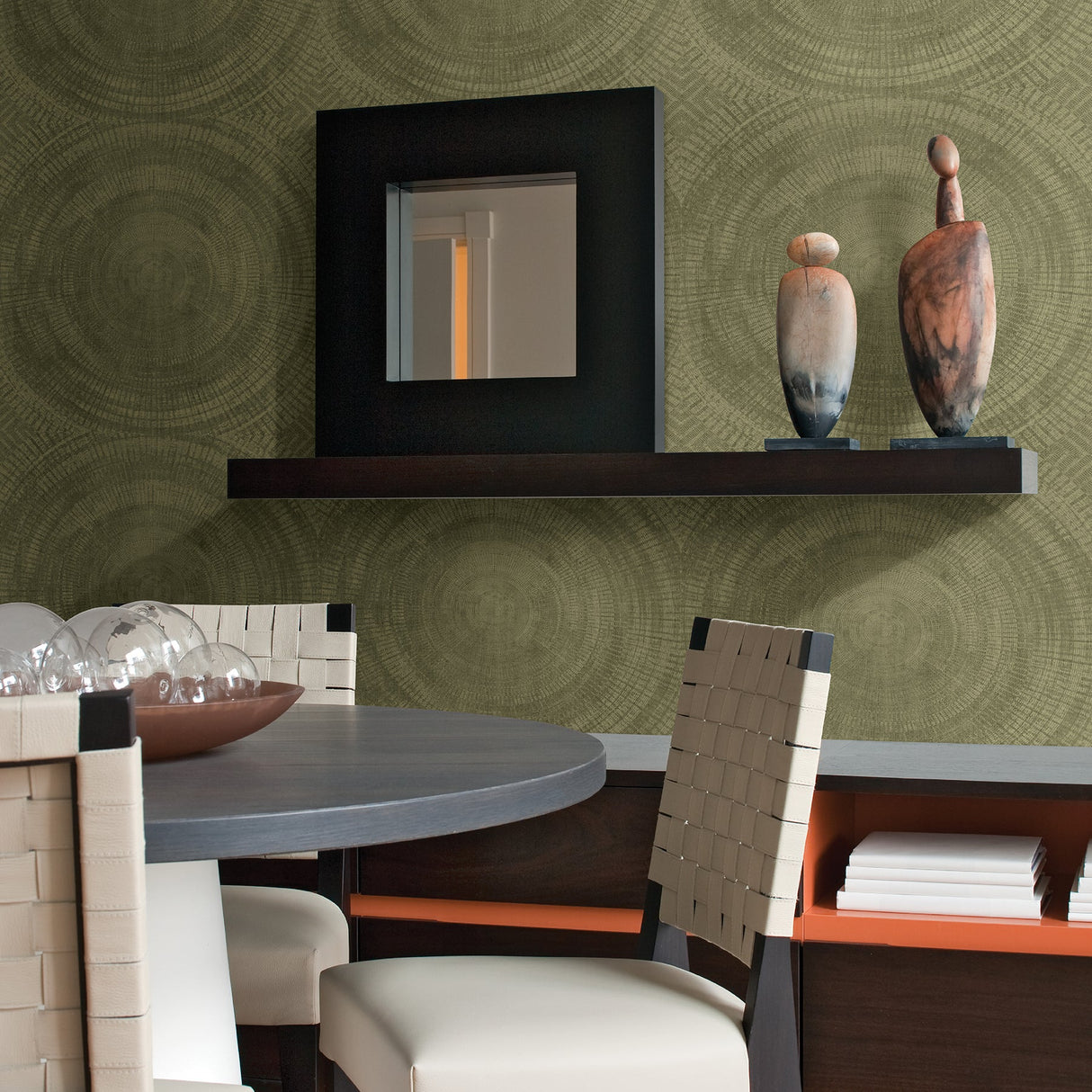 A-Street Prints 2949-61104 Lalit Olive Medallion Wallpaper
