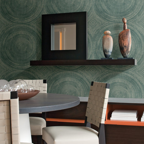 A-Street Prints 2949-61114 Lalit Teal Medallion Wallpaper