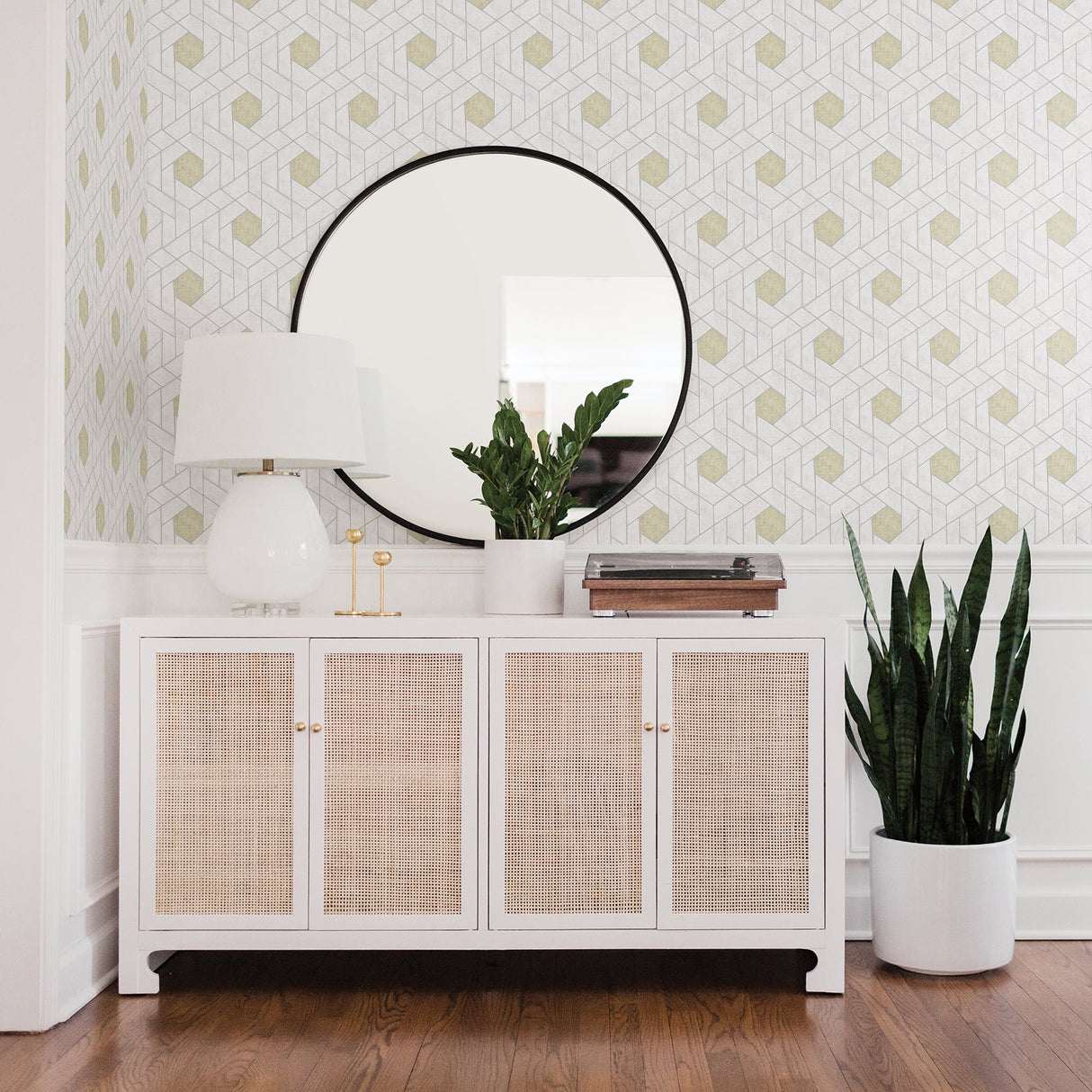 A-Street Prints 2964-25901 Granada Silver Geometric Wallpaper