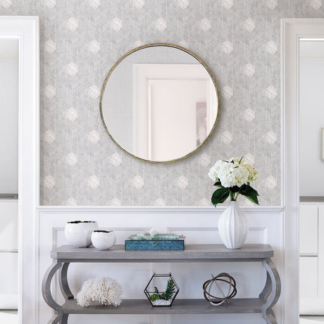 A-Street Prints 2964-25902 Granada Light Grey Geometric Wallpaper