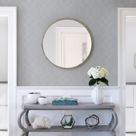 A-Street Prints 2964-25910 Ballard Pewter Geometric Wallpaper
