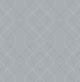 A-Street Prints 2964-25910 Ballard Pewter Geometric Wallpaper