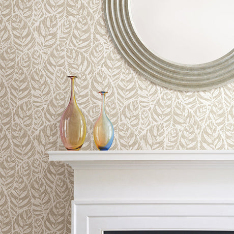 A-Street Prints 2964-25926 Del Mar Beige Botanical Wallpaper