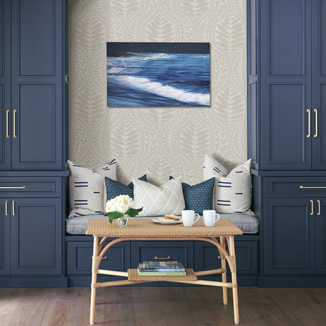 A-Street Prints 2964-25949 Juno Beige Ogee Wallpaper