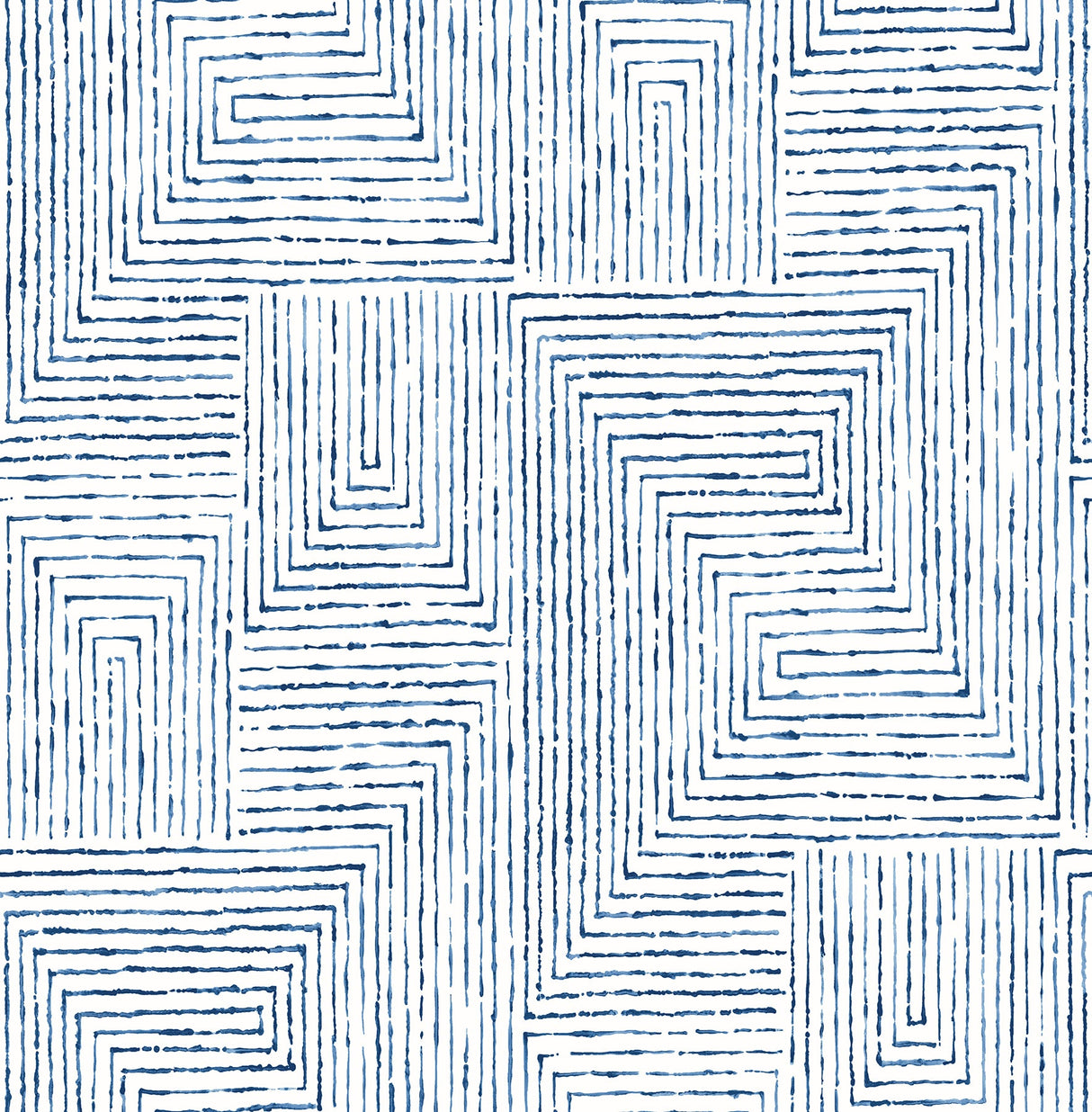 A-Street Prints 2964-25955 Merritt Indigo Geometric Wallpaper