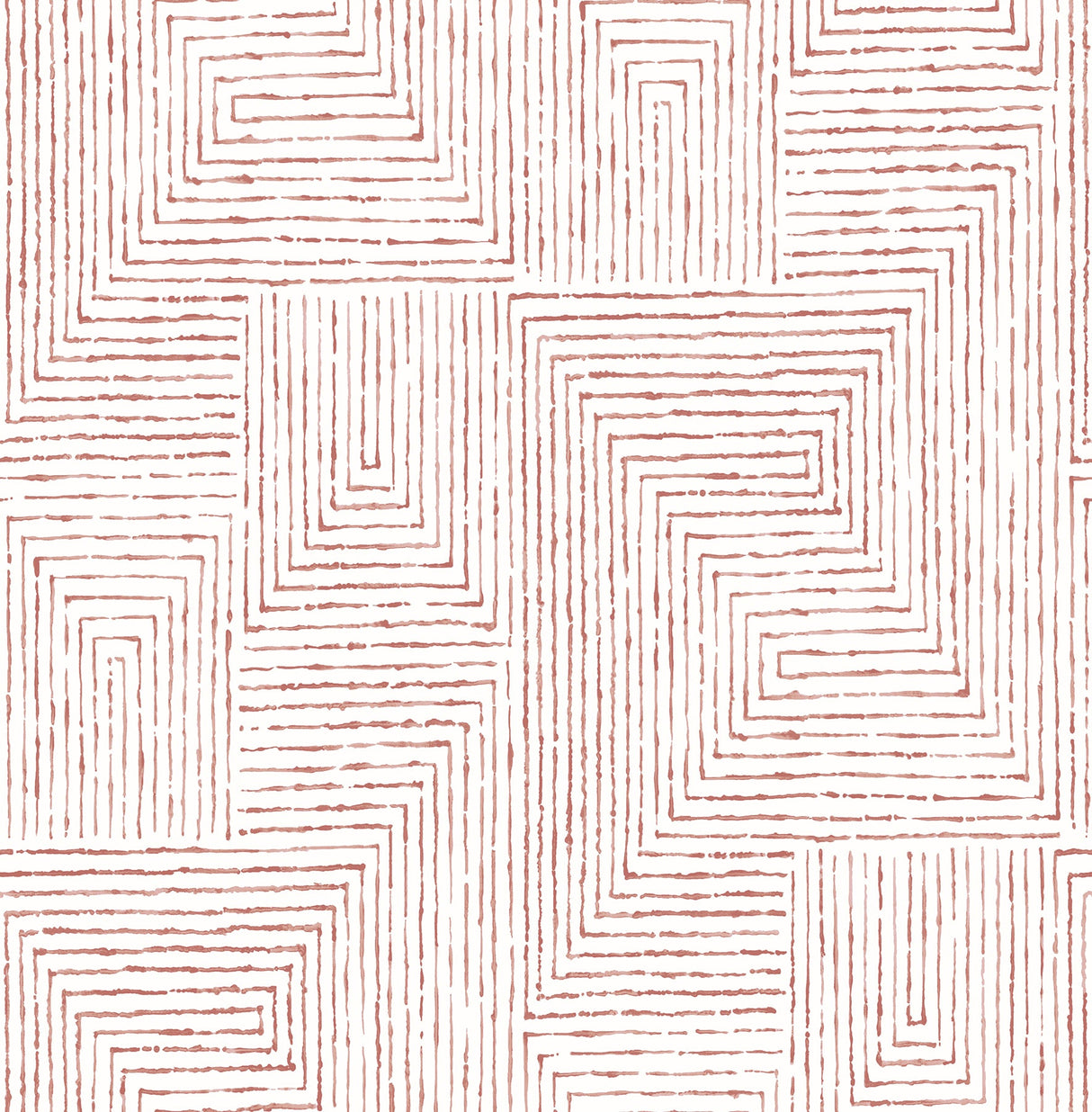 A-Street Prints 2964-25956 Merritt Red Geometric Wallpaper