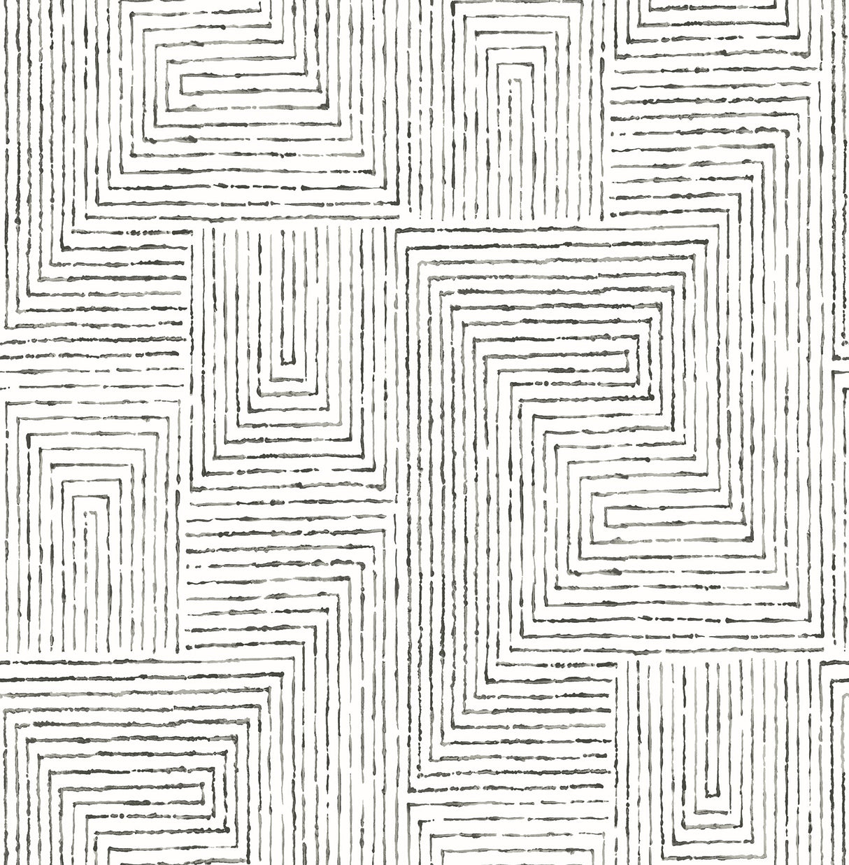 A-Street Prints 2964-25958 Merritt Black Geometric Wallpaper
