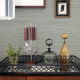 A-Street Prints 2964-25964 Barnaby Sage Faux Grasscloth Wallpaper